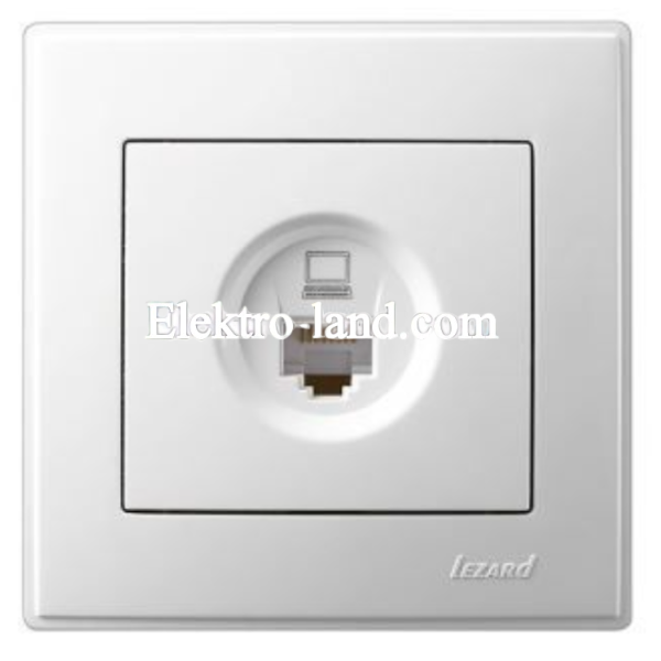 Розетка компьютерная Lezard Lesya, белая (705-0202-139)